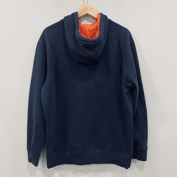 MANCHESTER UNITED Football GGMU L Navy Blue Hoodie Soccer Outerwear Full Zip* - Picture 2 of 16